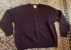 Vintage Woolrich Wollpullover rot weinrot grau Mix Pullover einfarbig Herren XL - Bild 1 von 6