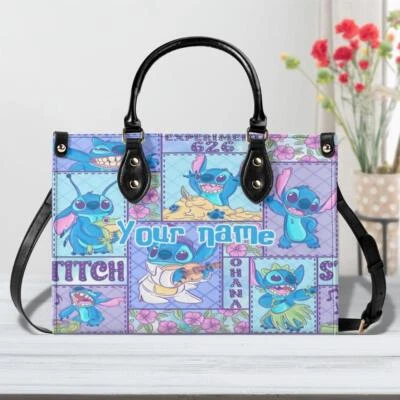 Personalized Disney Stitch Luxury Women PU Leather Handbag, Disney gift, gift - Image 1 of 4