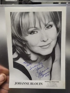 Johanne Blouin Famous Canadian Jazz Singer Signed Autograph Photo - Imagen 1 de 3
