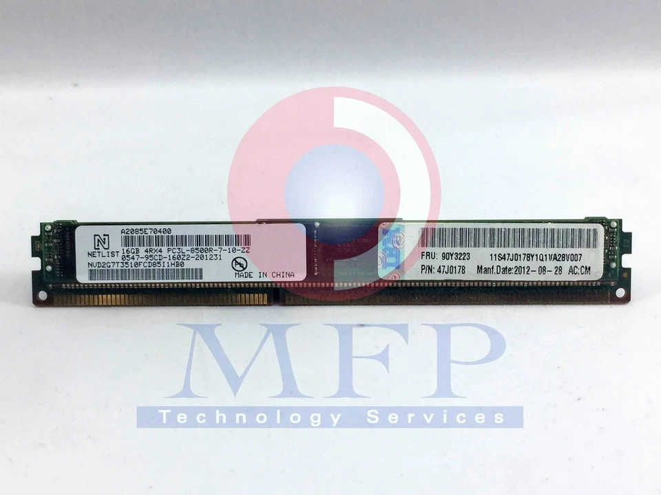 *IBM 16GB ECC REG PC3L-8500 DDR3 RAM 240 PINS 90Y3221-08-CT  - Image 1 of 1