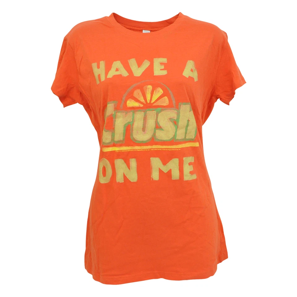 Orange Soda Pop Youth Junior Girls Tshirt Tee Two Tone Have A Crush On Me Large  - Image 1 of 1