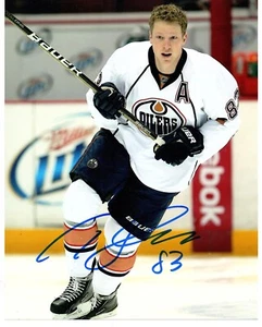ALES HEMSKY EDMONTON OILERS NO HELMET 8X10 AUTOGRAPHED SIGNED PHOTO COA - Picture 1 of 1
