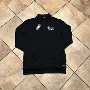 Travis Mathew x Draft Kings Newport 1/4-Zip Fleece Men's L Black Golf Soft NWT - Picture 1 of 11