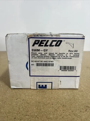 NEW Pelco SWM-GY Wall Mount, Gray, 30lb Capacity For Spectra or DF5 Series - Image 1 of 2