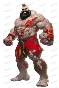 Street Fighter Style  wrestling Zangief waterproofing glossy sticker decal  G - Picture 1 of 1