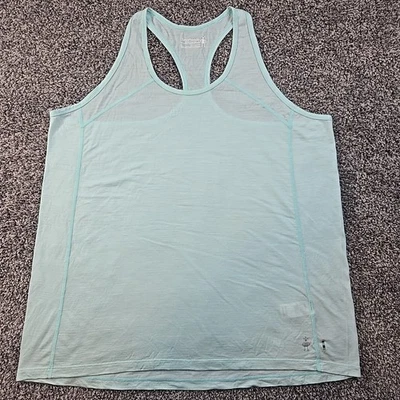 Camiseta sin mangas Smartwool para mujer grande azul Merino Sport 120 espalda deportiva Foto 1 de 4