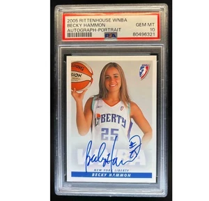 Rare 2005 RITTENHOUSE WNBA BECKY HAMMON AUTOGRAPH PORTRAIT PSA10 - Picture 1 of 2