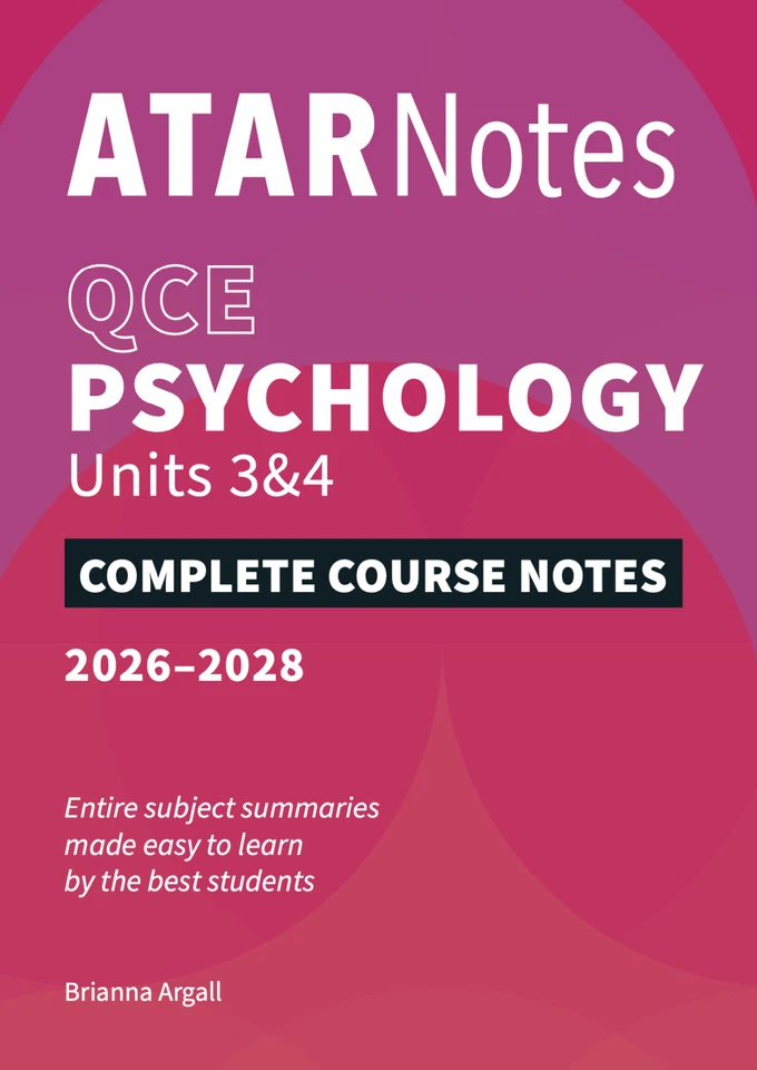 ATAR Notes QCE Psychology Units 3&4 Notes (2026-2028) - image 1 of 1