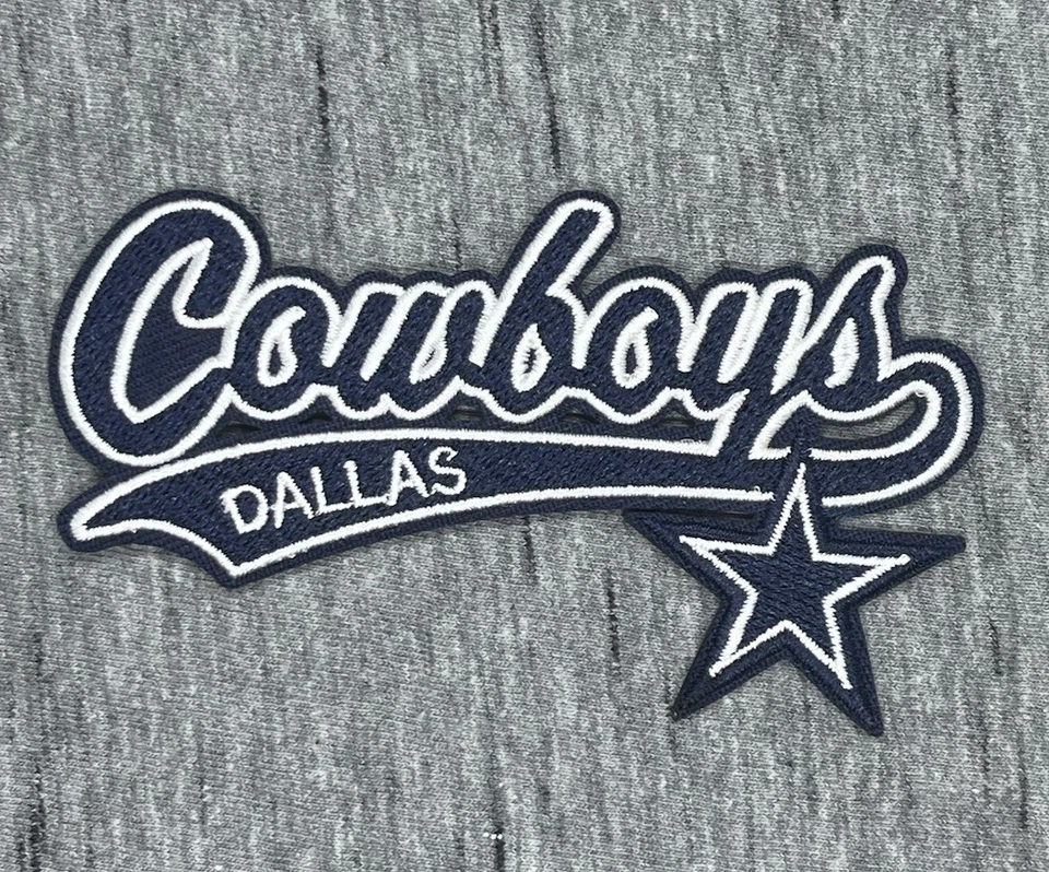 DALLAS COWBOYS EMBROIDERED IRON ON PATCH 2.5” X 4.0” FREE SHIPPING - Image 1 of 1