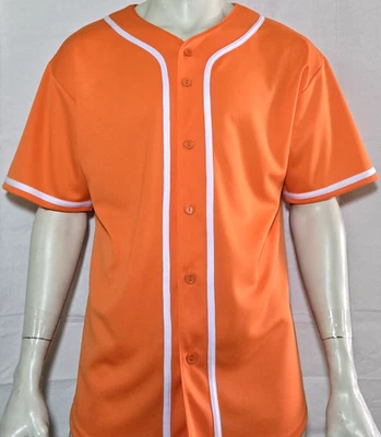 Camiseta de béisbol para hombre, naranja y blanco, talla grande,. Hecho en USA nuevo. Foto 1 de 3