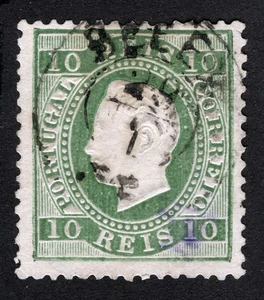 Portugal Sc 37 gelb grün 10r King Luiz schwarz CDS Abbrechen - Bild 1 von 1