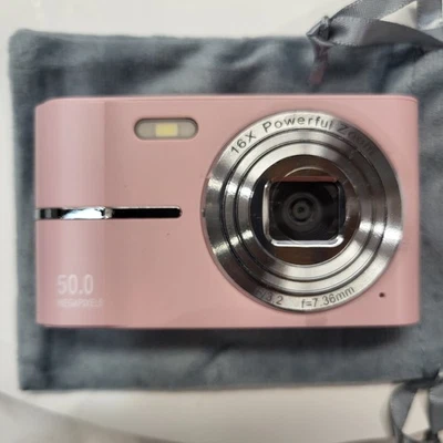 Cámara Digital/Video 2.7K - 50MP-16x Zoom Potencia-Anti-Video-32GB MicroSD-Rosa NUEVO Foto 1 de 4