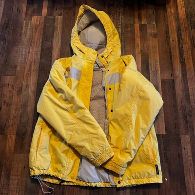 Columbua Chaqueta de Lluvia Mujer Grande Amarillo Forrado Capucha Chaqueta de Nieve Foto 1 de 4