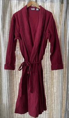 Roupão masculino de algodão vermelho L Bean G - Imagem 1 de 4