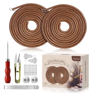 Profil Nähmaschinengürtel für Singer/Jones, 2er Pack 71" 3/16" Ledergürtel mit... - Bild 1 von 7