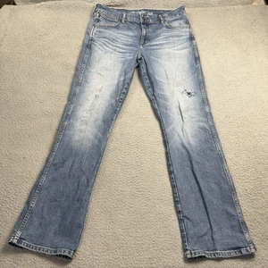 Wrangler Retro Jeans Mens 36x34 Blue Denim Slim Boot Western Wear - Picture 1 of 15