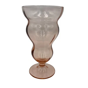 Federal Vintage Pink Depression Glass Lido Rose Glow Malt Glasses - Picture 1 of 7