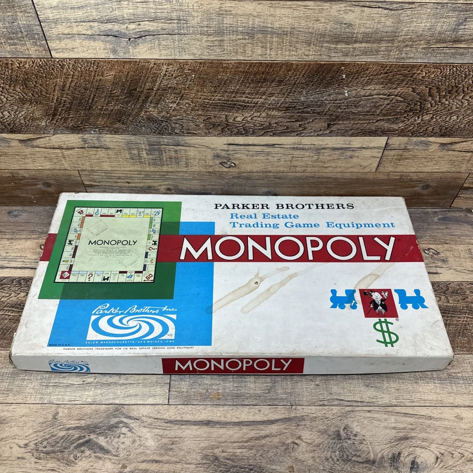 Parker Brothers Monopoly Juego 1961 Juego de Mesa 100% Completo  Foto 1 de 4