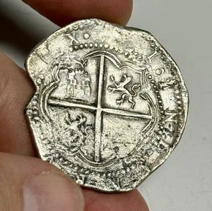 AU Details (Shipwreck) BOLIVIA Potosi 8 Reales Assayer T Spanish Silver Cob Coin - Picture 1 of 6