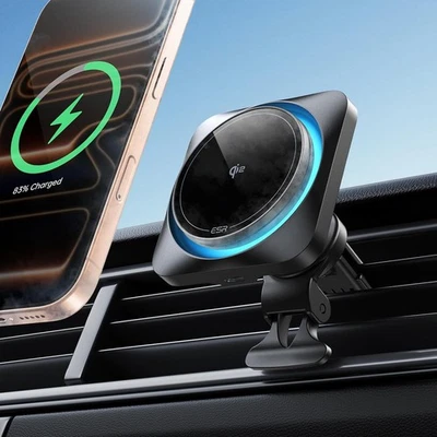 ESR Qi2 15W caricatore auto wireless magsafe con ventola - NUOVO IMBALLATO - Immagine 1 di 4
