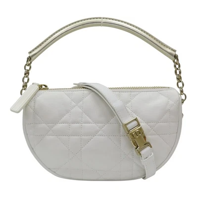 Bolso de hombro DIOR Vibe Hobo piel de cordero blanco Foto 1 de 4