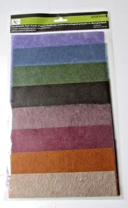 Silk Paper Plain Handmade Fair Trade acid free 8 ast. sheets 28 x 18 cm - Picture 1 of 2