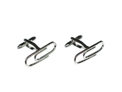 Büroklammer Manschettenknöpfe Miniblings Knöpfe + Box Büro Office Klammer - Bild 1 von 4