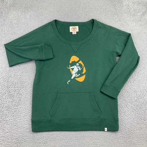 Green Bay Packers Sweater Mens Large Green Crew Neck Pullover NFL Football Cover