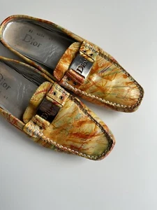 Vintage! DIOR BUNTE LEDER PANTOLETTEN SLIDES SELTEN - Bild 1 von 7