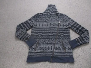 Lucky Brand Sweater Womens Extra Large Full Zip Asymetrical Mock Aztec Western - Picture 1 of 7