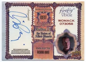 2015 Firefly The Verse Autographs BU Richard Burgi as Lieutenant Womack Auto - Picture 1 of 1