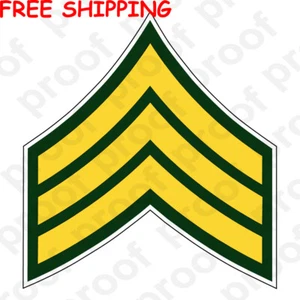 STICKER RANK US ARMY E5 SERGEANT - Picture 1 of 1