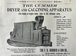 Aparato secador vintage estampado de anuncios molesto Cleveland Ohio 1894 - Imagen 1 de 2