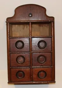 Antique Wall Mount 8 Drawer Spice Box/Apothecary Box - Picture 1 of 8
