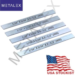 Lathe Cut Off Parting Tool Blade 5 Piece Set 1/16" x 5/16" x 3-1/2" Inch HSS M2 - Picture 1 of 10