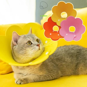 Anti-scratch Bite Pet Puppy Cat Dog Collar Flower Recovery Collars Necklace Care - Picture 1 of 17