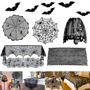 Halloween Table Runner Spider Web Lace Festival Table Cover Decoration for Party - Picture 1 of 18