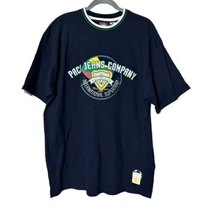 NWT Paco Jeans Y2K Deadstock Vintage 90’s Navy Blue Men’s T-Shirt Extra Large - Picture 1 of 7