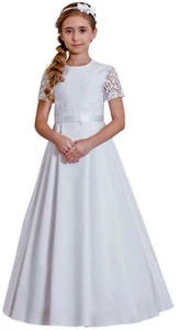 Kommunionkleid Spitze schlicht Kommunionskleid Erstkommunion Kleid Kommunion - Bild 1 von 1