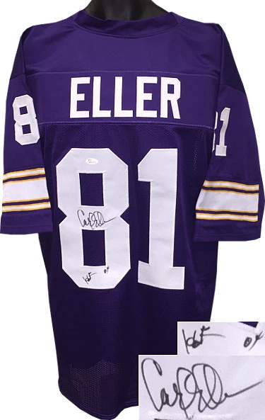 Carl Eller signed Purple TB Custom Stitched Pro Style Jersey HOF 04 XL- JSA - Image 1 of 1