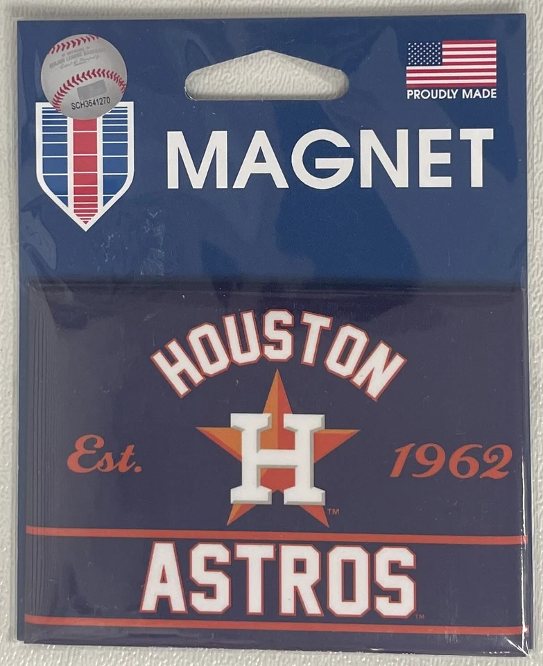 * Новый * Wincraft официальный MLB 2,5 «x 3,5» HOUSTON ASTROS EST. 1962 Магнит - Изображение 1 из 1