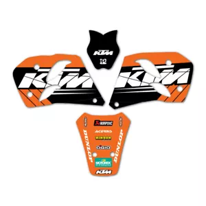 KTM Graphics Kit EXC 1993-1997 SX-EXC 21mil Laminated Gloss Decal MX Sticker - Foto 1 di 2