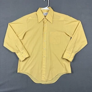 Camisa vintage Marlboro para hombre 16-31 amarilla manga larga prensa permanente años 70’s - Imagen 1 de 13