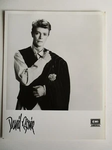 David Bowie 8 x 10 Hochglanz schwarz & weiß 1980er Vintage Bild Werbe EMI  - Bild 1 von 3