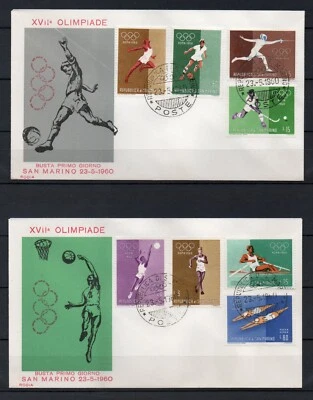 San Marino - 1960 Olympics - FDC Covers - VF Used !!!!!  (A7670) - Image 1 of 2