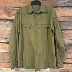 Twenty X Western Shirt Tan Large Corduroy Pearl Snap LS Button Up Cowboy Ranch - Picture 1 of 7