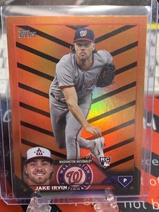 2023 Topps Update Jake Irvin RC Orange Black Halloween Parallel US224 Nationals