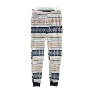 SECRET TREASURES Sleepwear Pants Snowflake/Fair Isle Multicolor Fleece SIZE M - Picture 1 of 10