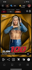 DIGITAL Topps WWE Slam 100 25 Elton Prince Gold - Picture 1 of 2