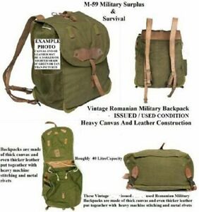 Army Canvas Backpack In Collectible Military Surplus Bags & Packs 